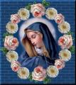 Marie avec couronne de fleurs