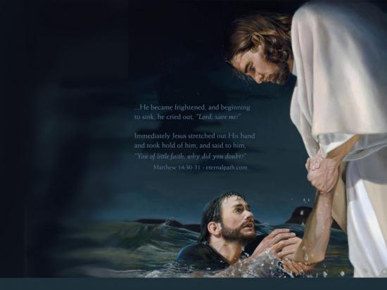 Fond d'écran Jésus Sauveur et Evangile de Matthieu