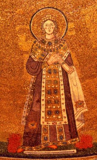 Mosaïque de Sainte Agnès de Rome, vierge et martyre