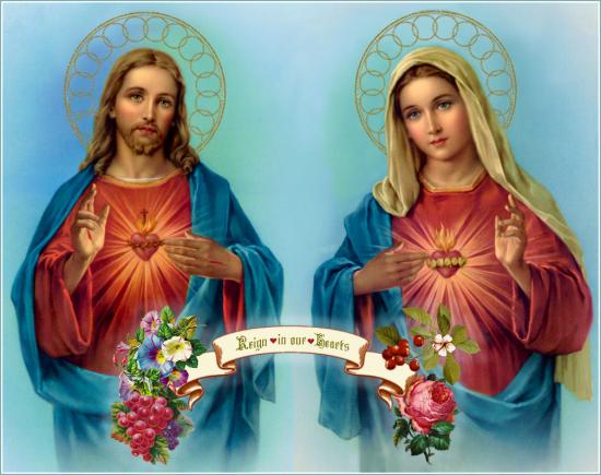 Saints Coeurs Unis de Jéus et Marie, régnez dans nos coeurs